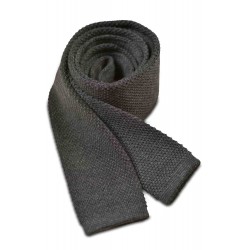 Cravate Austen tricot gris Home