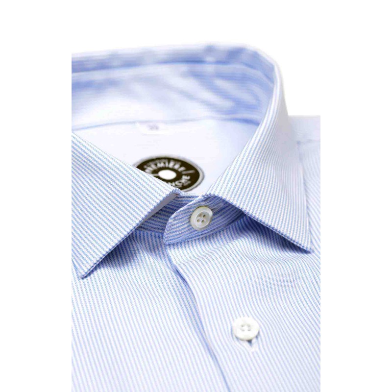 blue striped oxford shirt
