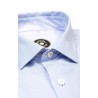 blue striped oxford shirt