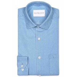 Chemise denim italien bleu ciel Chemises Hommes