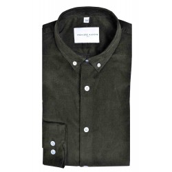 Sur-chemise velours côtelé kaki Chemises