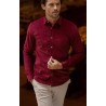 Sur-chemise velours côtelé rouge Chemises