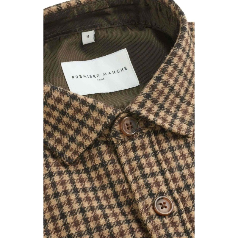 Surchemise en laine pied de poule