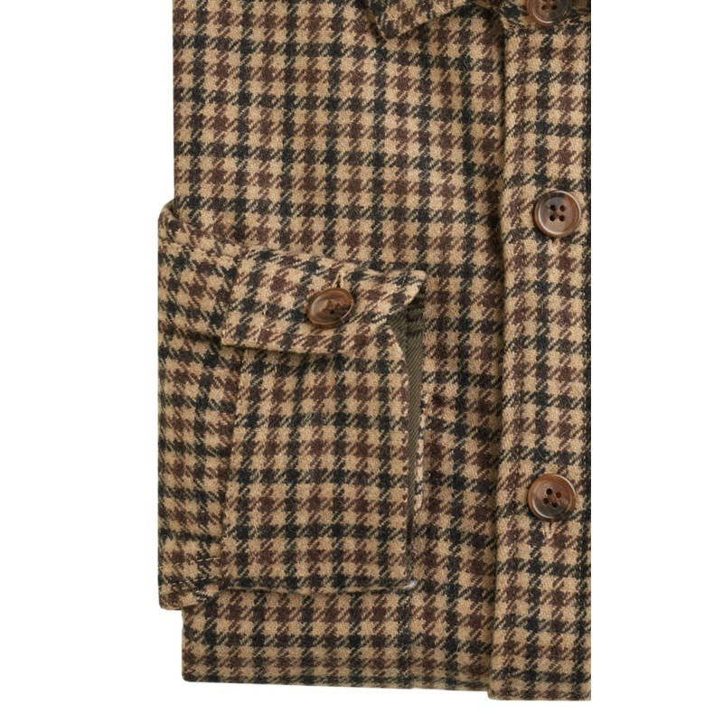 Surchemise en laine pied de poule