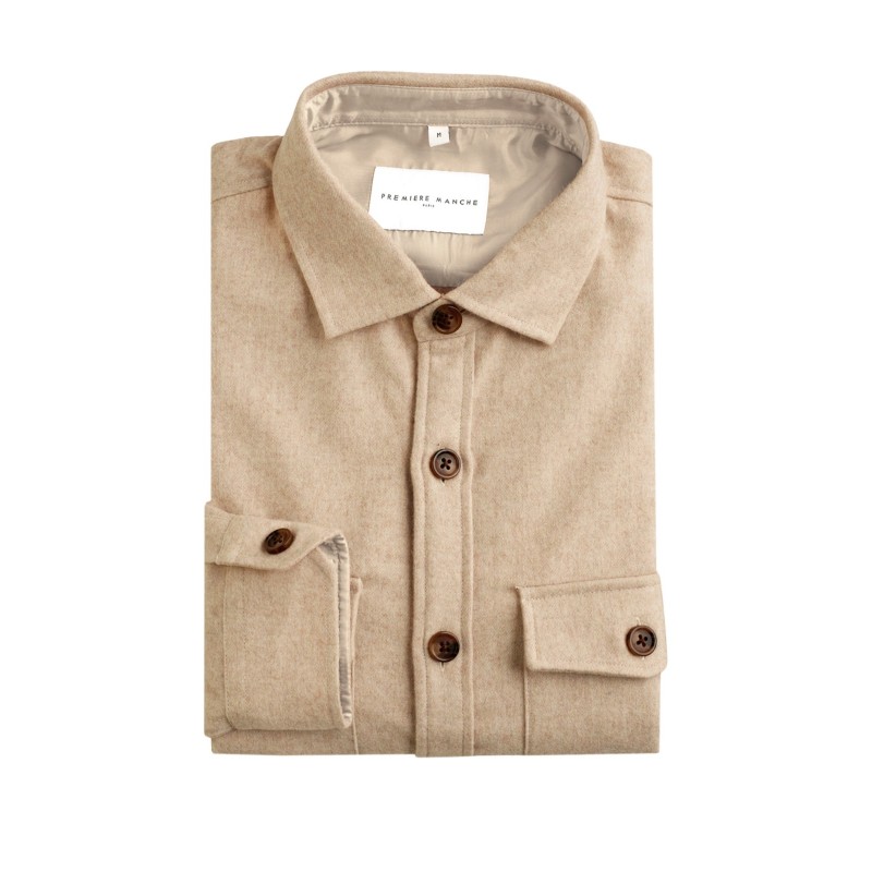 Veste laine beige